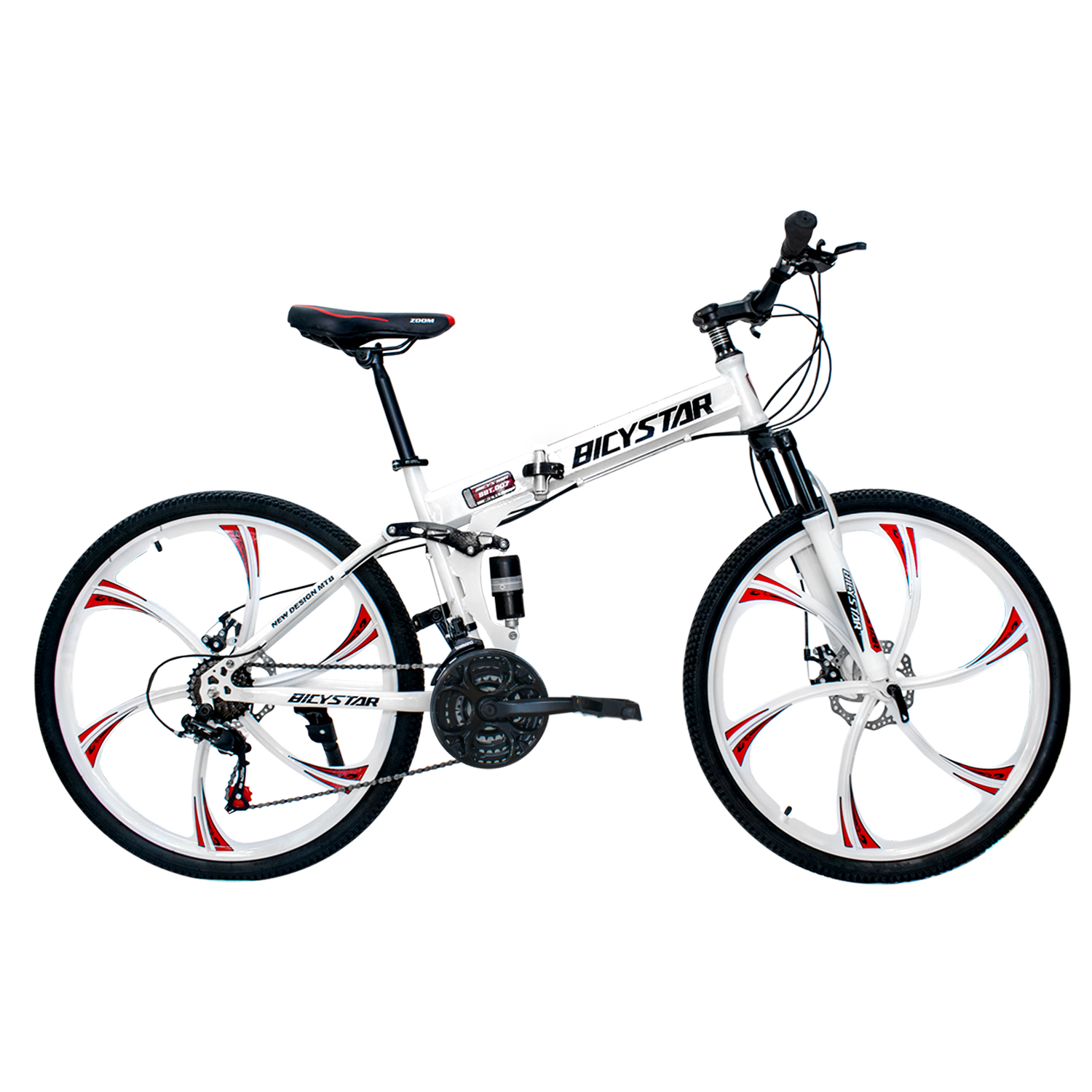 Bicicleta Plegable Bicystar Magnesio Aro 26 Blanco – Shaarabuy Chile